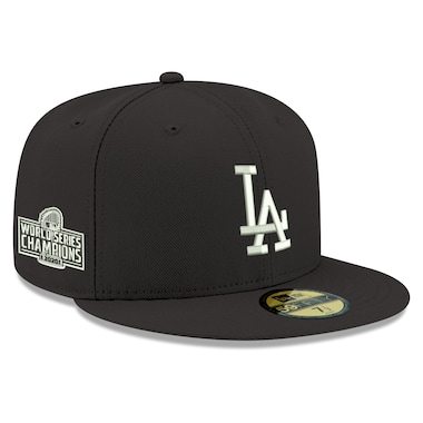 Los Angeles Dodgers New Era 2020 World Series Champions Side Patch 59FIFTY Fitted Hat - Black