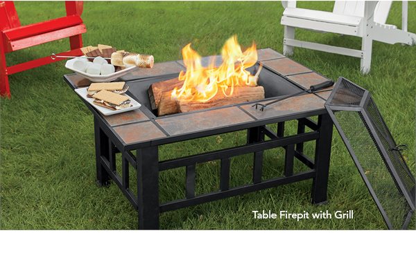 TABLE FIREPIT WITH GRILL