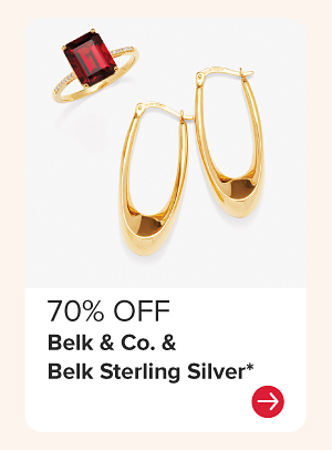 70% off Belk and Co and Belk Sterling Silver.