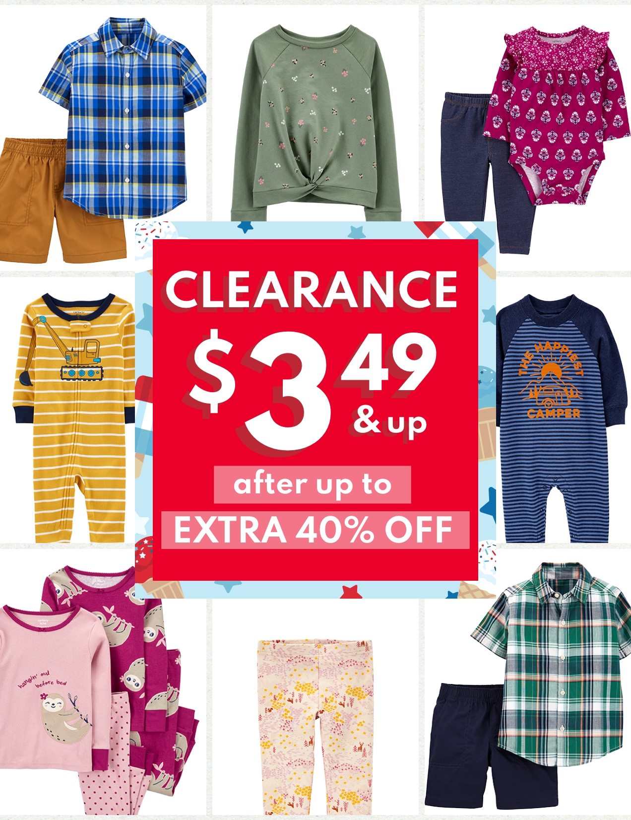 CLEARANCE | $3.49 & up | after up to EXTRA 40% OFF 