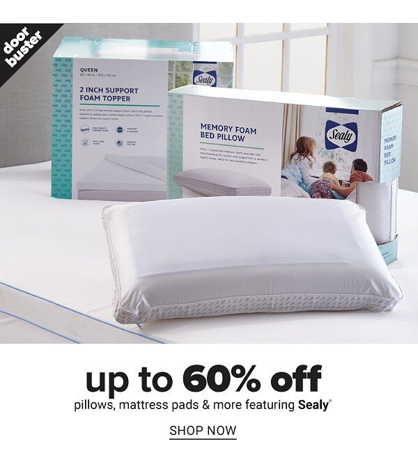 Up to 60% off Pillows, Mattress Pads and more feat. Sealy - Shop Now