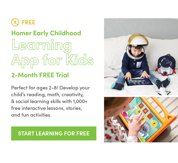 Free Homer Early Childhood Learning App For Kids | Start Learning For Free