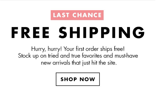 Last Chance Free Shipping