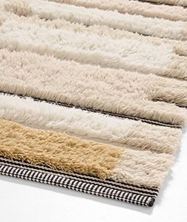 Hi/Low Stripe Wool Blend Area Rug