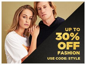 Up to 30% off fashion Use code STYLE