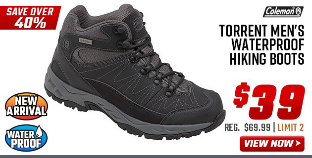 coleman torrent men's waterproof hiking boots