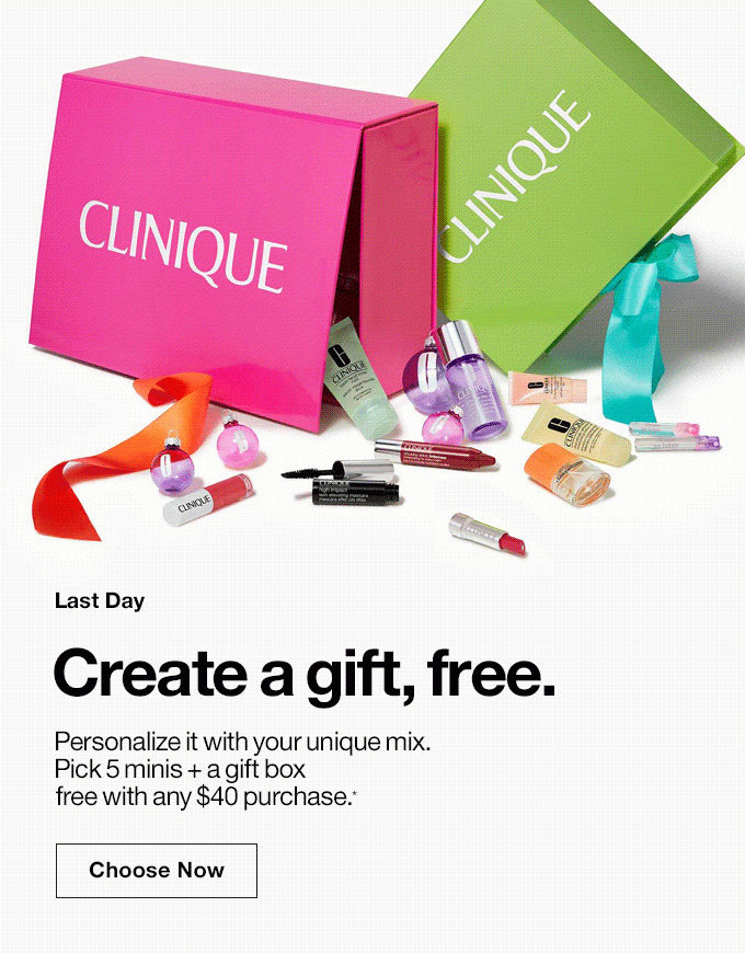  Happy Giving Create a gift, free. Personalize it with your unique mix. Pick 5 minis + a gift box free with any $40 purchase.*