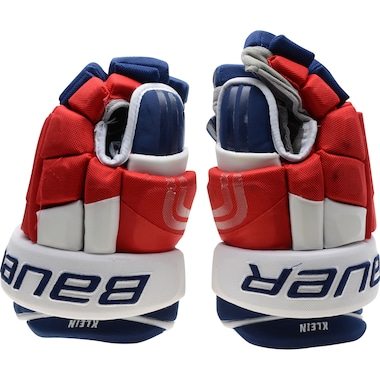 Kevin Klein New York Rangers Fanatics Authentic Game-Used Blue and Red Bauer Gloves from the 2016-17 NHL Season