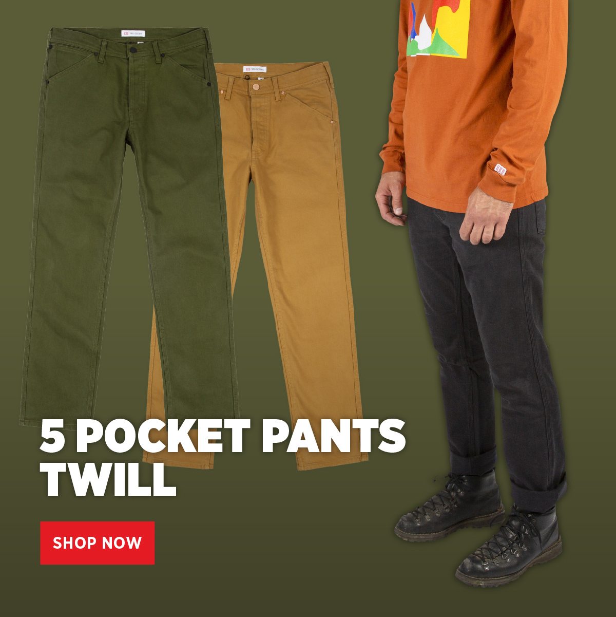 5 Pocket Pants Twill