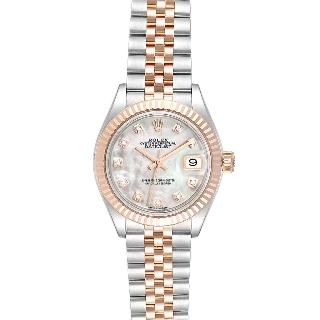 Image of Rolex Datejust EveRose Rolesor MOP Diamond Dial Ladies Watch 279171