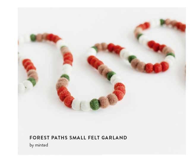 Forest Paths Small Felt Garland by Minted