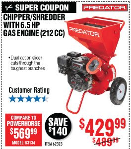 View 6.5 HP (212cc) Chipper Shredder