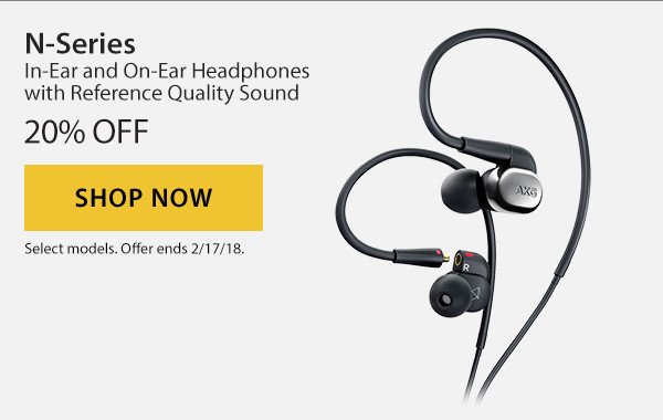 Save 20% on the N-Series. In-ear and on-ear headphones with reference quality sound. Shop Now. 