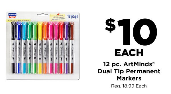 12 pc. ArtMinds Dual Tip Permanent Markers
