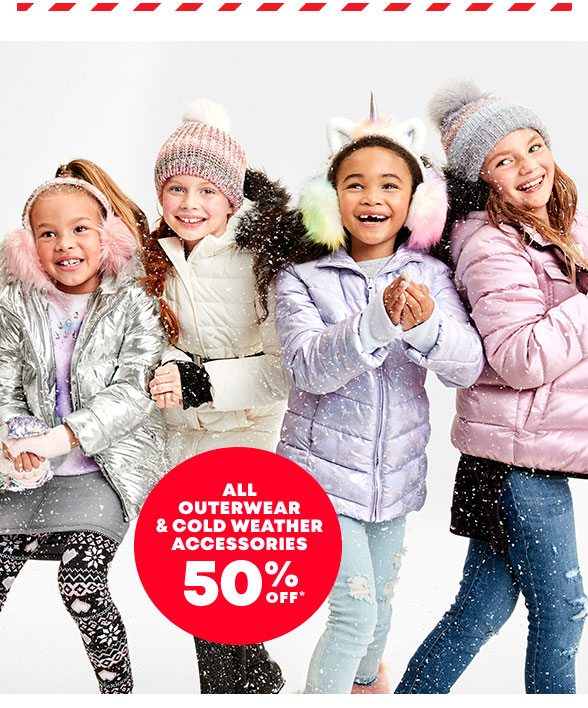 50% Off All Outerwear & Cold Weather Accessories