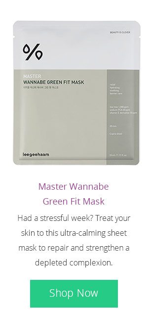 Master Wannabe Green Fit Mask - 33ml, provides immediate relief from redness and sensitivity.