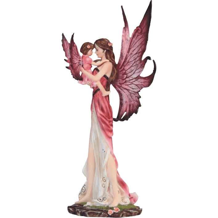 Image of Blush Petals Fairy and Baby Statue