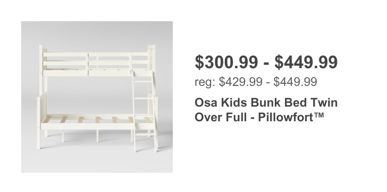pillowfort robinson bunk bed