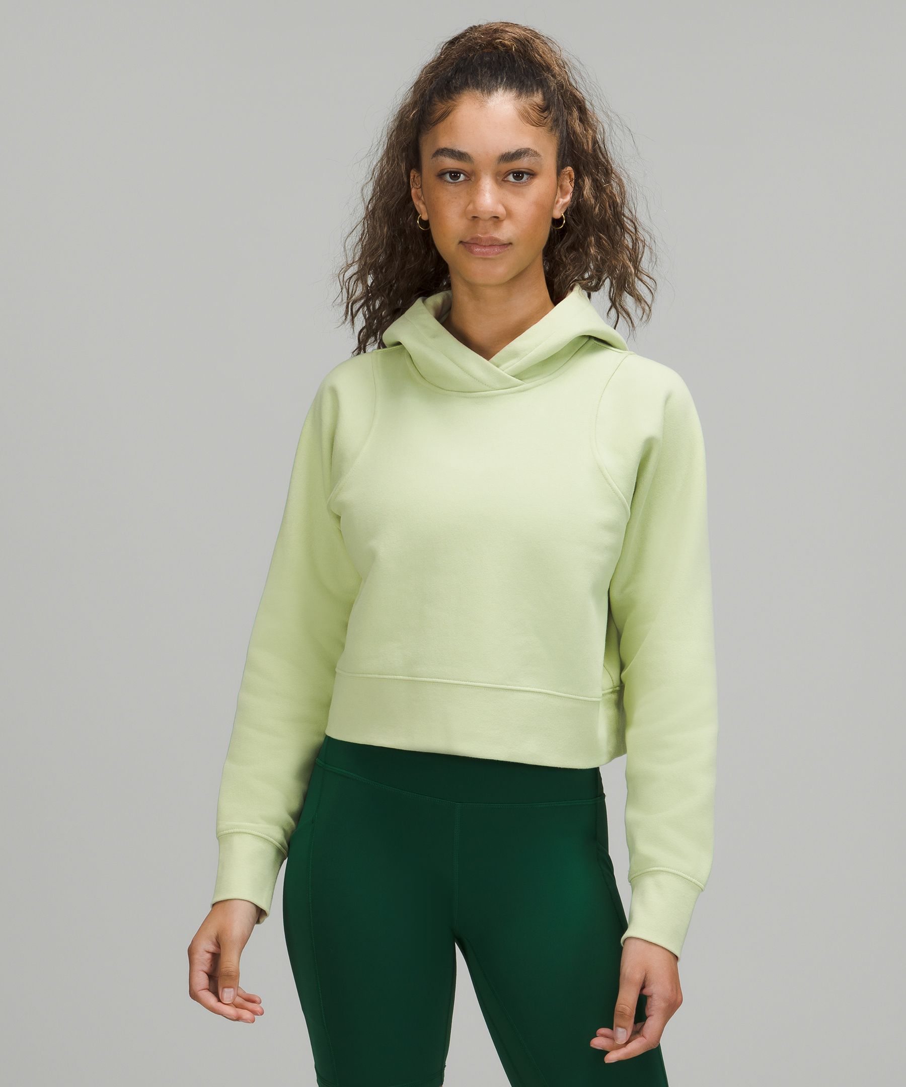Loungeful Cropped Hoodie in Creamy Mint