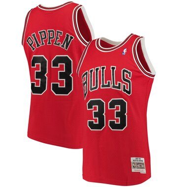 Mitchell & Ness Scottie Pippen Chicago Bulls Red Big & Tall Hardwood Classics Jersey