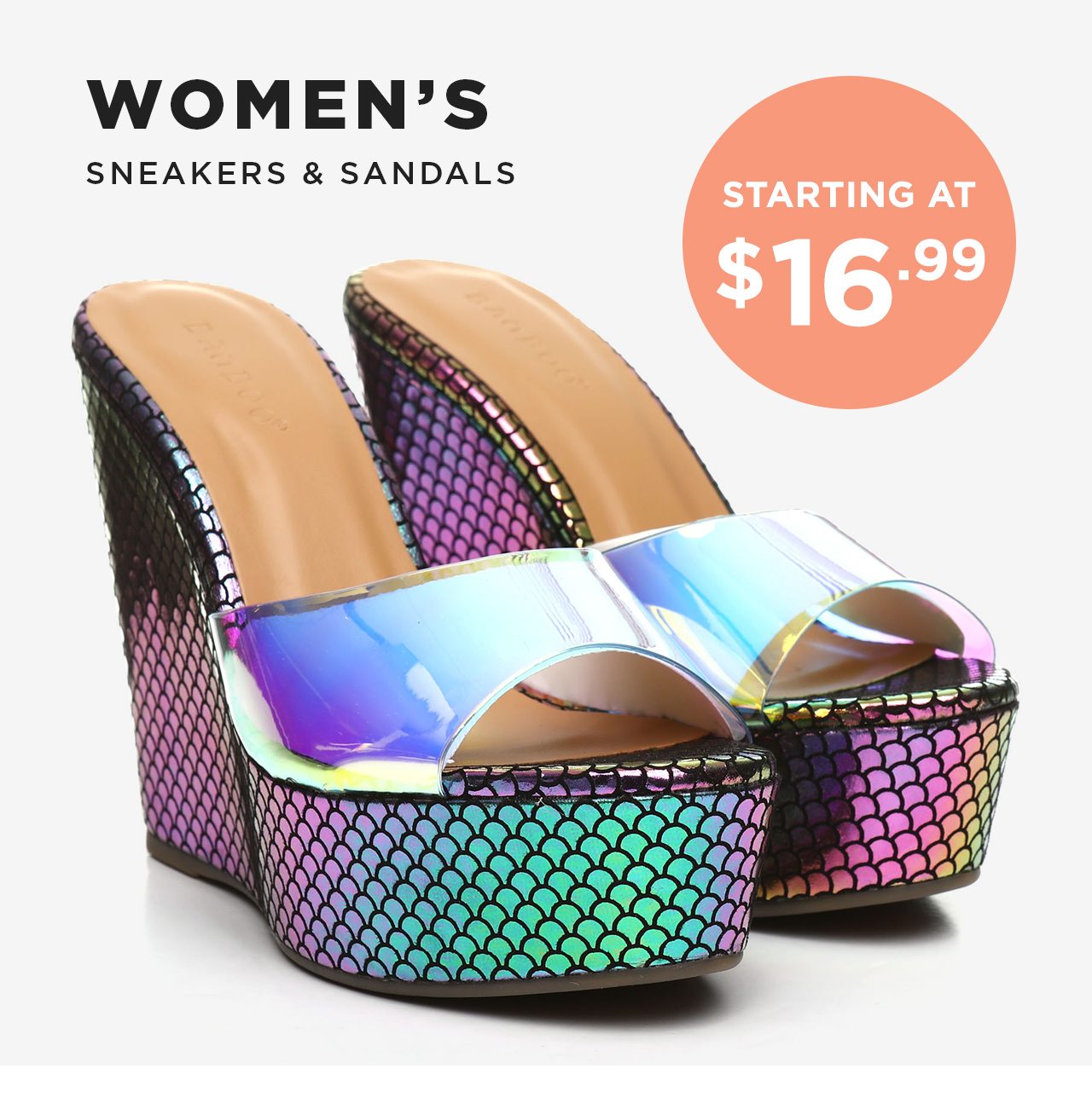 Shop Women's Sneakers and Sandals starting at $16.99