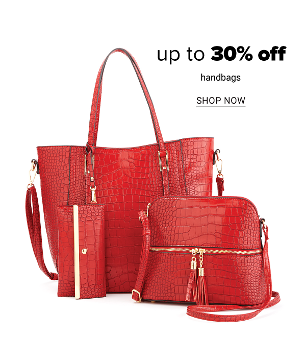 Up to 30% off Handbags - Shop Now