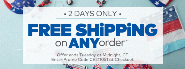 2 Days Only! Free Shipping on ANY Order!