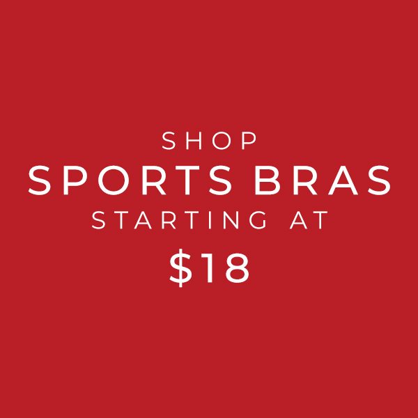 Shop Sports Bras Starting at 18 Dollars