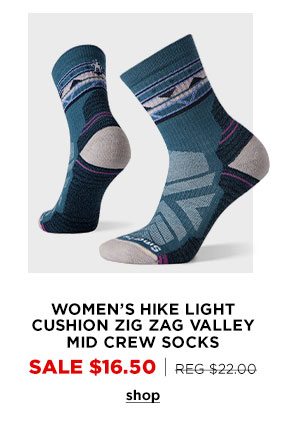 Women's Hike Light Cushion Zig Zag Valley Mid Crew Socks - Click to Shop