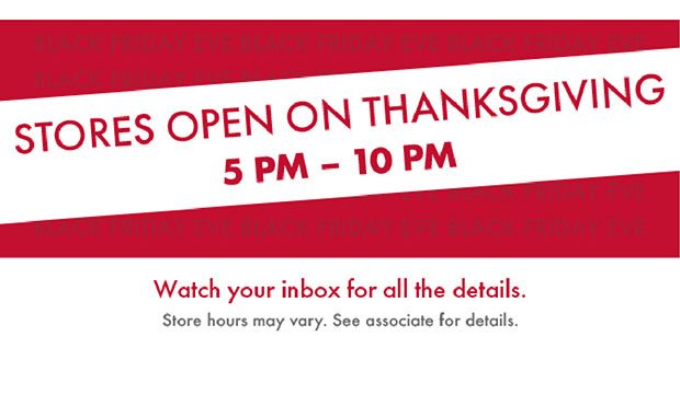 STORES OPEN ON THANKSGIVING