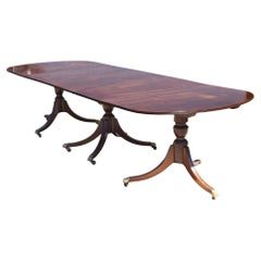 Item Image Edwardian Regency Revival Three Pedestal Dining Table