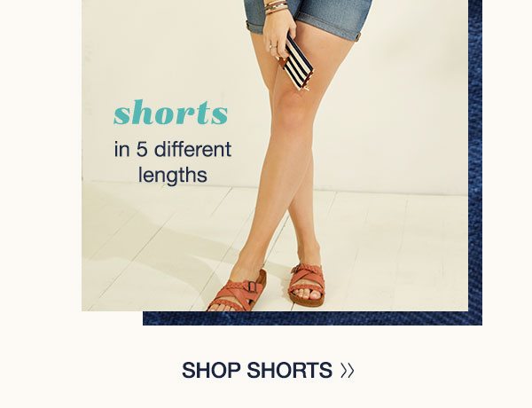 Shorts in five different lengths. Shop shorts.