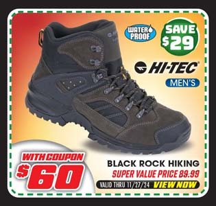 Hi-Tec Black Rock Men's Waterproof Hiking Boots