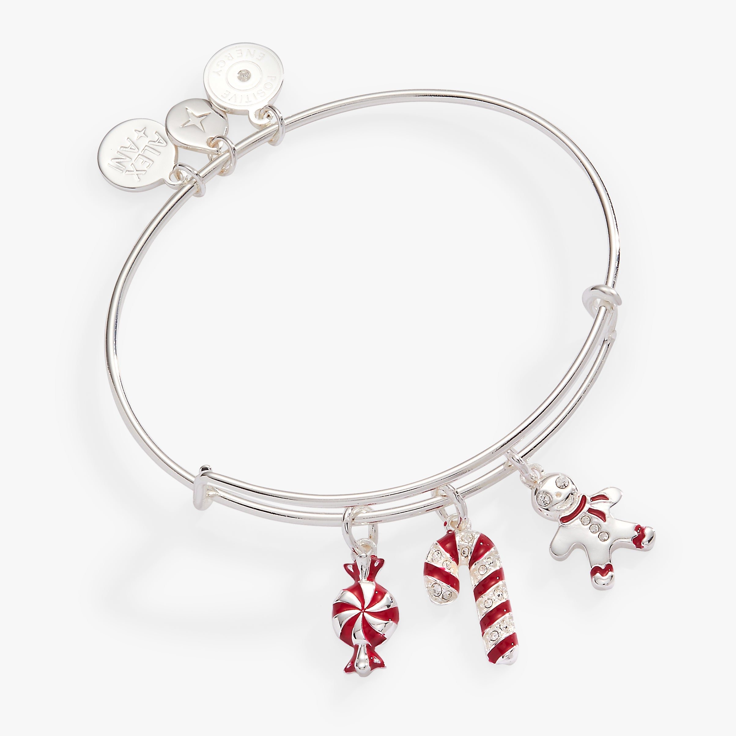 Image of Holiday Candy Cane Charm Bangle