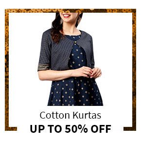 Cotton Kurtas Up to 50%. Shop!
