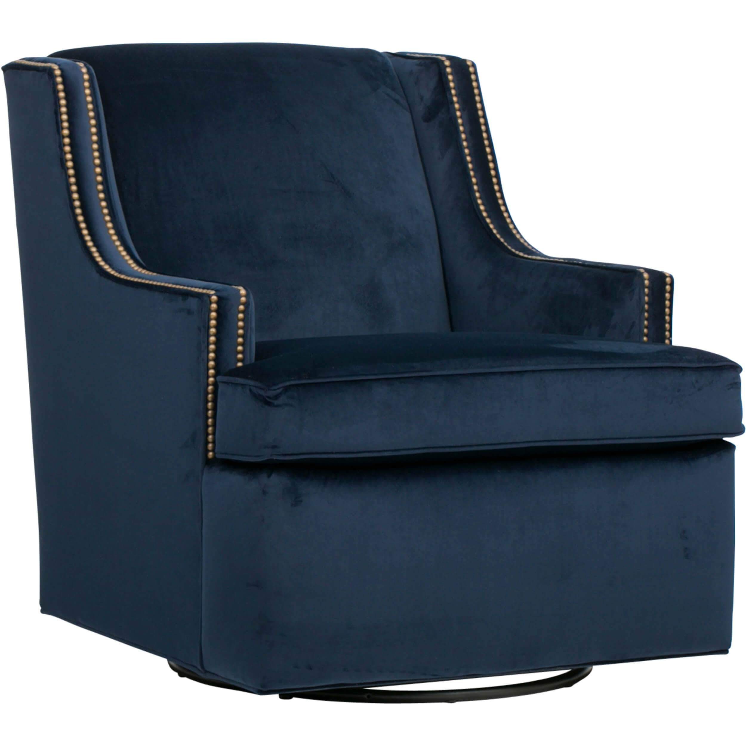 Image of Beckley Swivel Chair, Navy