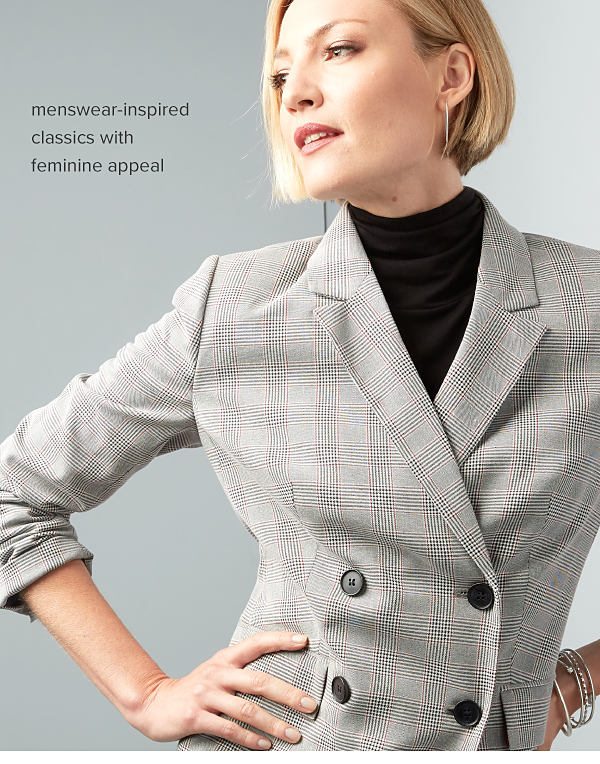 Menswear-Inpsired Classics with Feminine Appeal