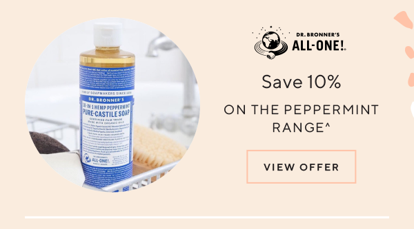 Dr Bronners Save 10% on the Peppermint range
