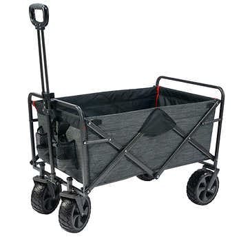 Mac Sports XL Folding Wagon with Cargo Net, Gray