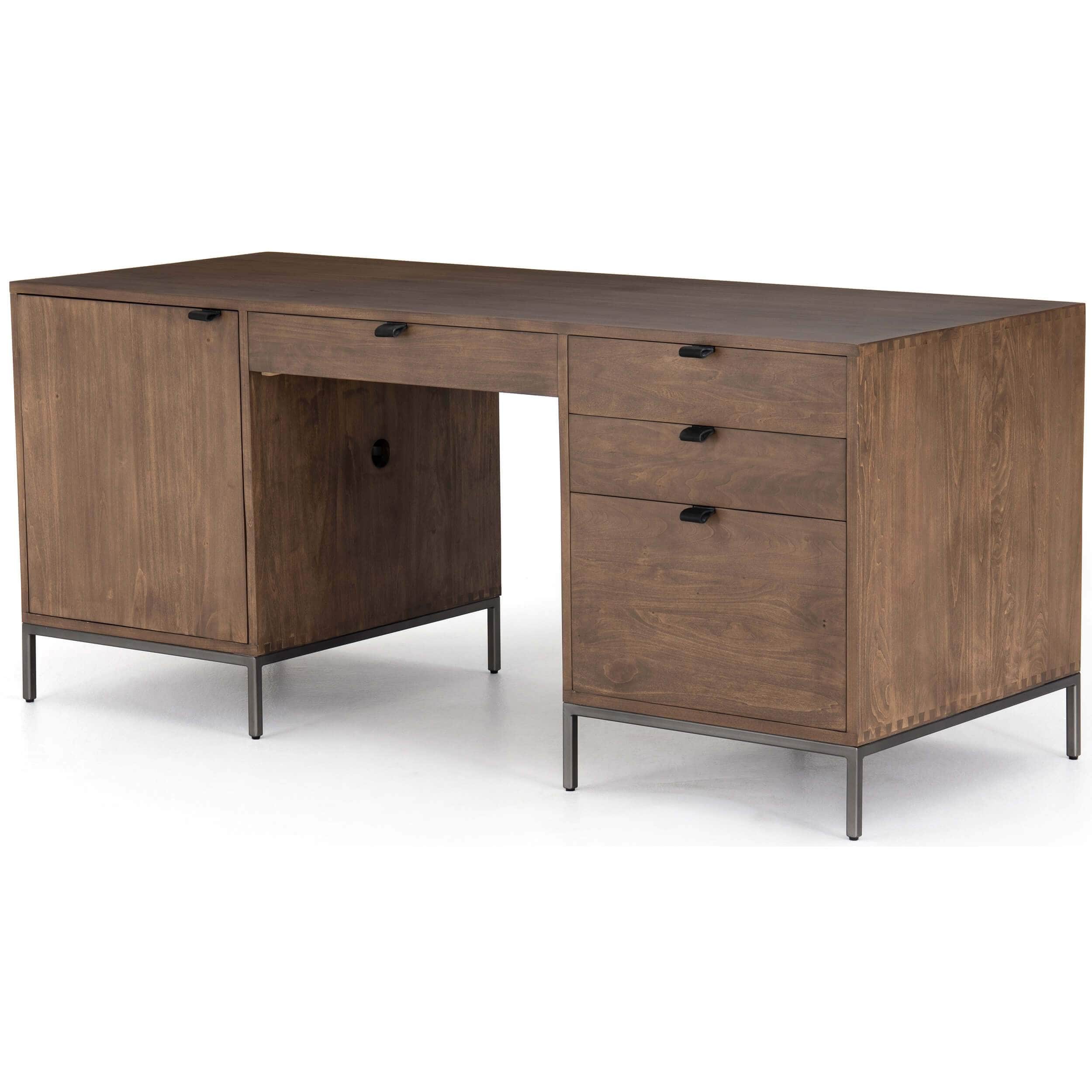 Image of Trey Executive Desk, Auburn