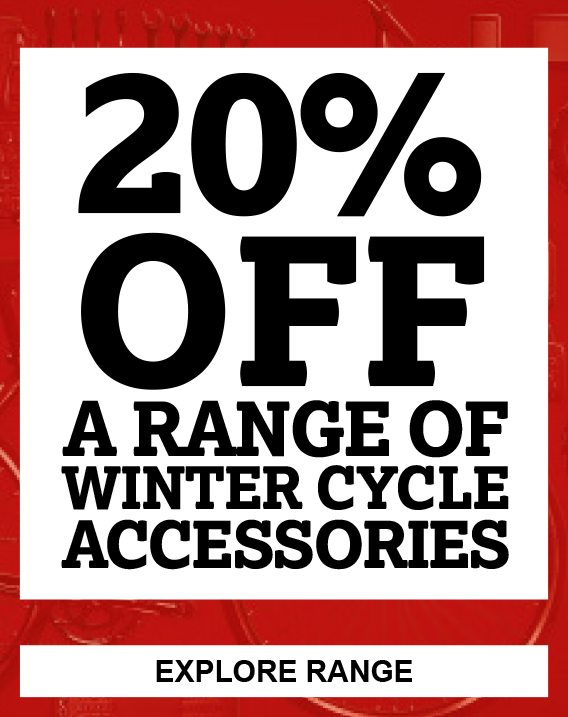 20% off a range of Winter Cycle Accessories