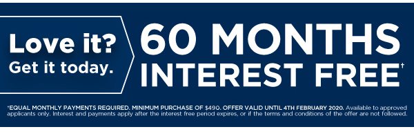 60 Months Interest Free