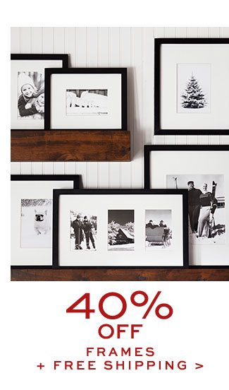 40% Off Frames + Free Shipping