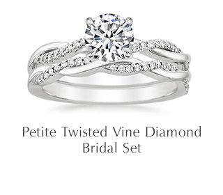 Petite Twisted Vine Diamond Bridal Set