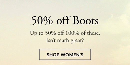 50% Off Boots | 50% Off Sneakers | 50% Off Heels | Shop Women's