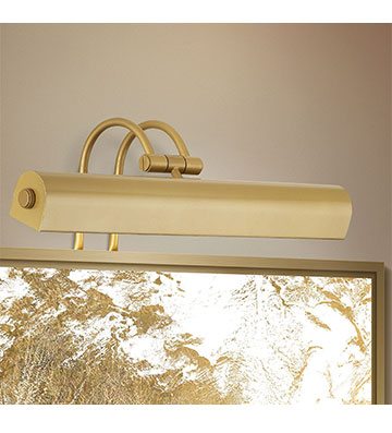 Light Gold 16" Wide Plug-In Picture Light