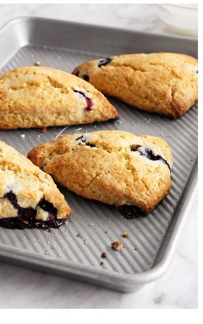 Blueberry Scones with Lemon Glaze