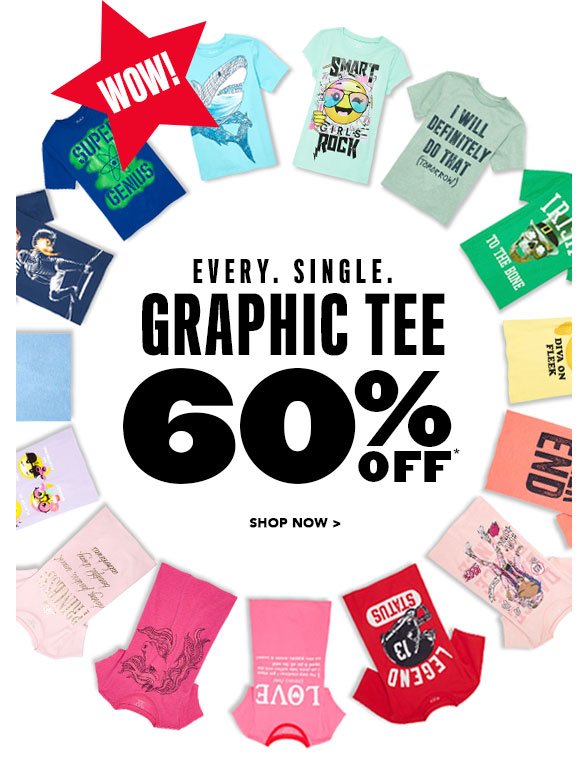 All Graphic Tees 60% Off