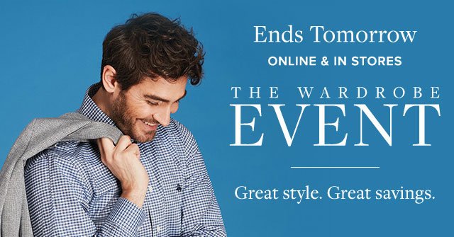 ENDS TOMORROW | THE WARDROBE EVENT