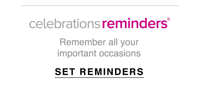 Remember all your important dates with Celebrations Reminders